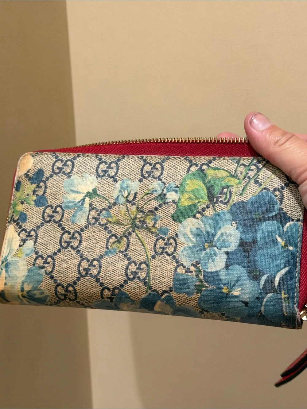 Gucci Beige GG Floral Blooms Zippy Wallet w/box dustbag cards - Picture 12 of 14